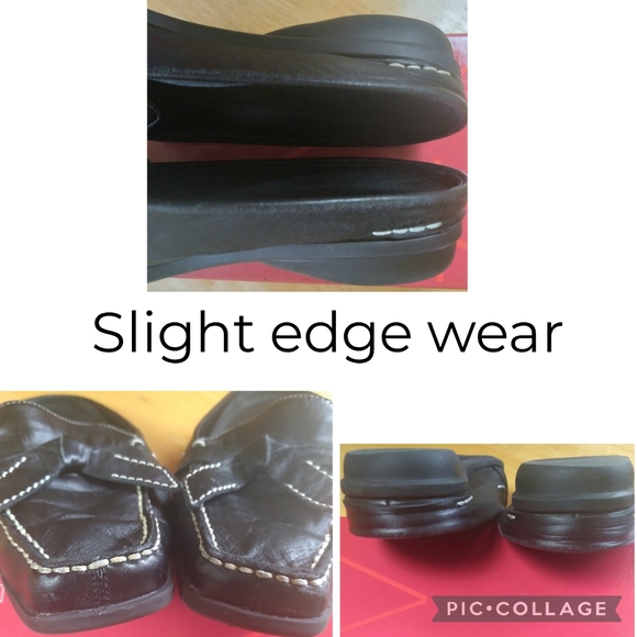 Aerosoles Black Leather Marine Bio Slide Mule Shoes 7 1/2B - Picture 14 of 15